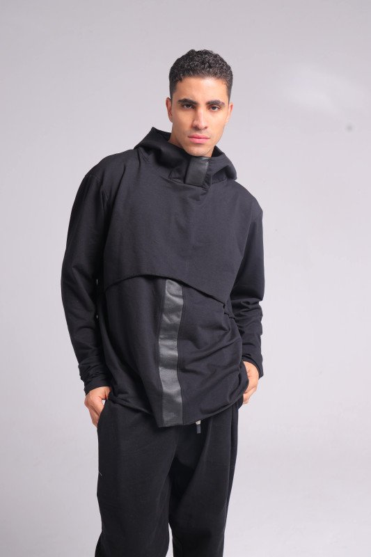 LEATHER LINE HOODIE