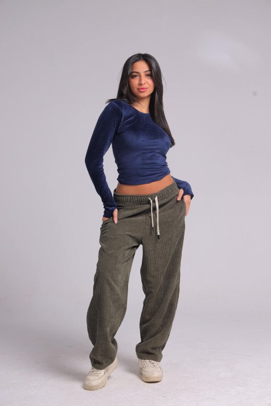 Corduroy oversized PANTS